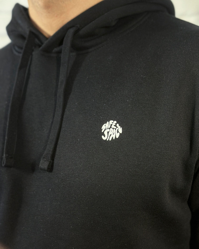 Hoodie "This too shall pass" black/white