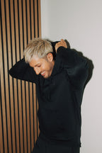 Hoodie "Life over taste" black/black