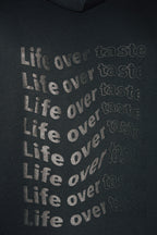 Hoodie "Life over taste" black/black