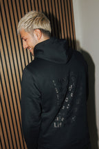 Hoodie "Life over taste" black/black