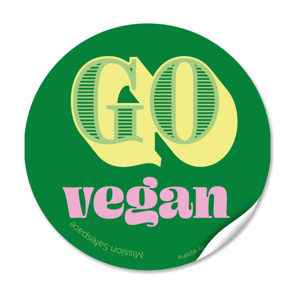 Sticker "Go Vegan"