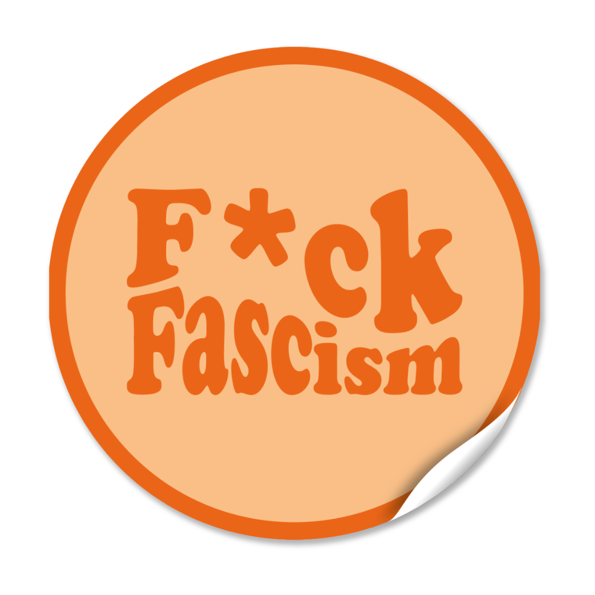 Sticker "F*ck Fascism" - Orange