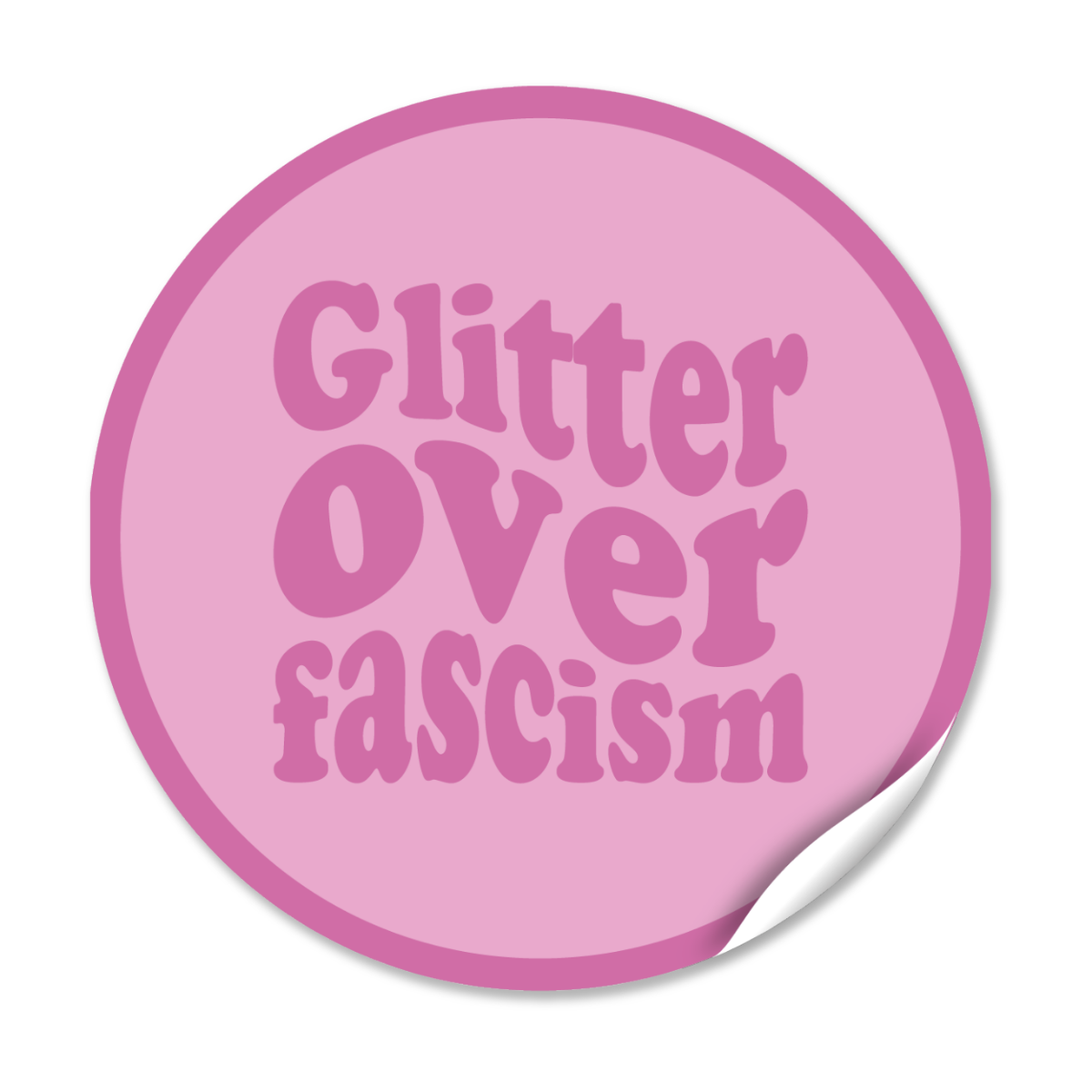 Sticker "Glitter over fascism" - Lila