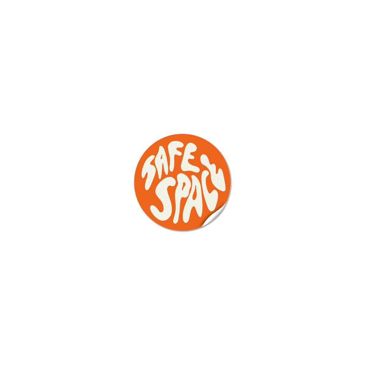 Sticker "Safe Space" - Orange