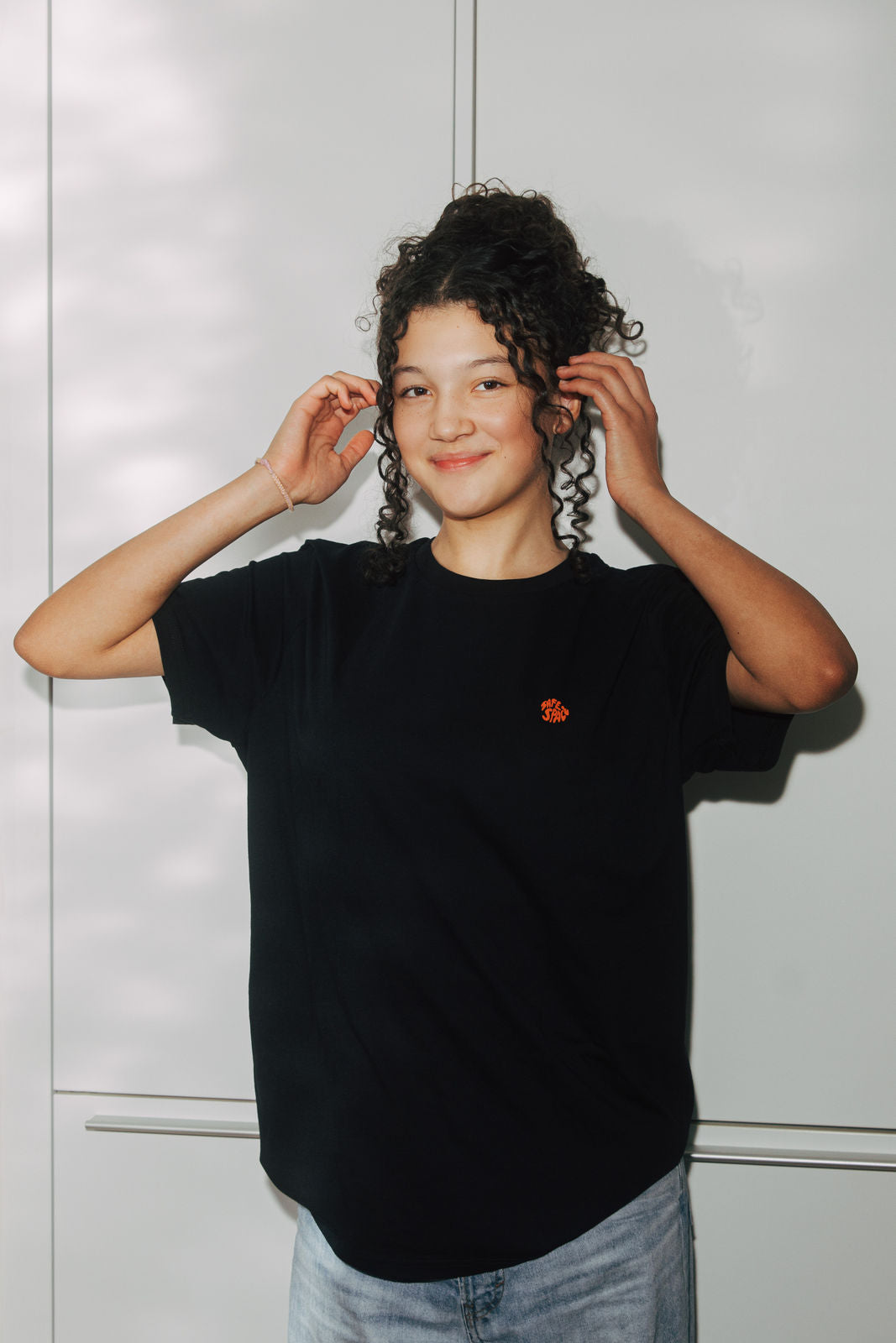 T-Shirt "Mission SafeSpace" black/orange