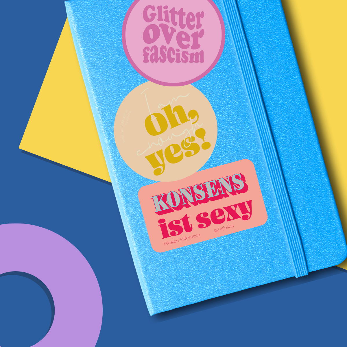 Sticker "Glitter over fascism" - Lila