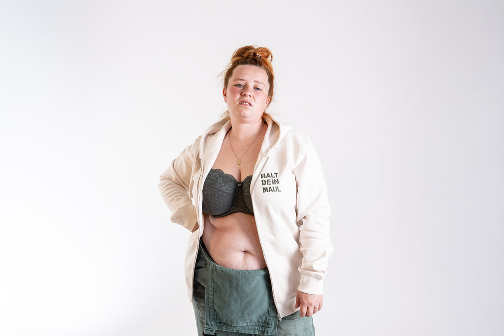 Zipper Unisex "Halt dein Maul"