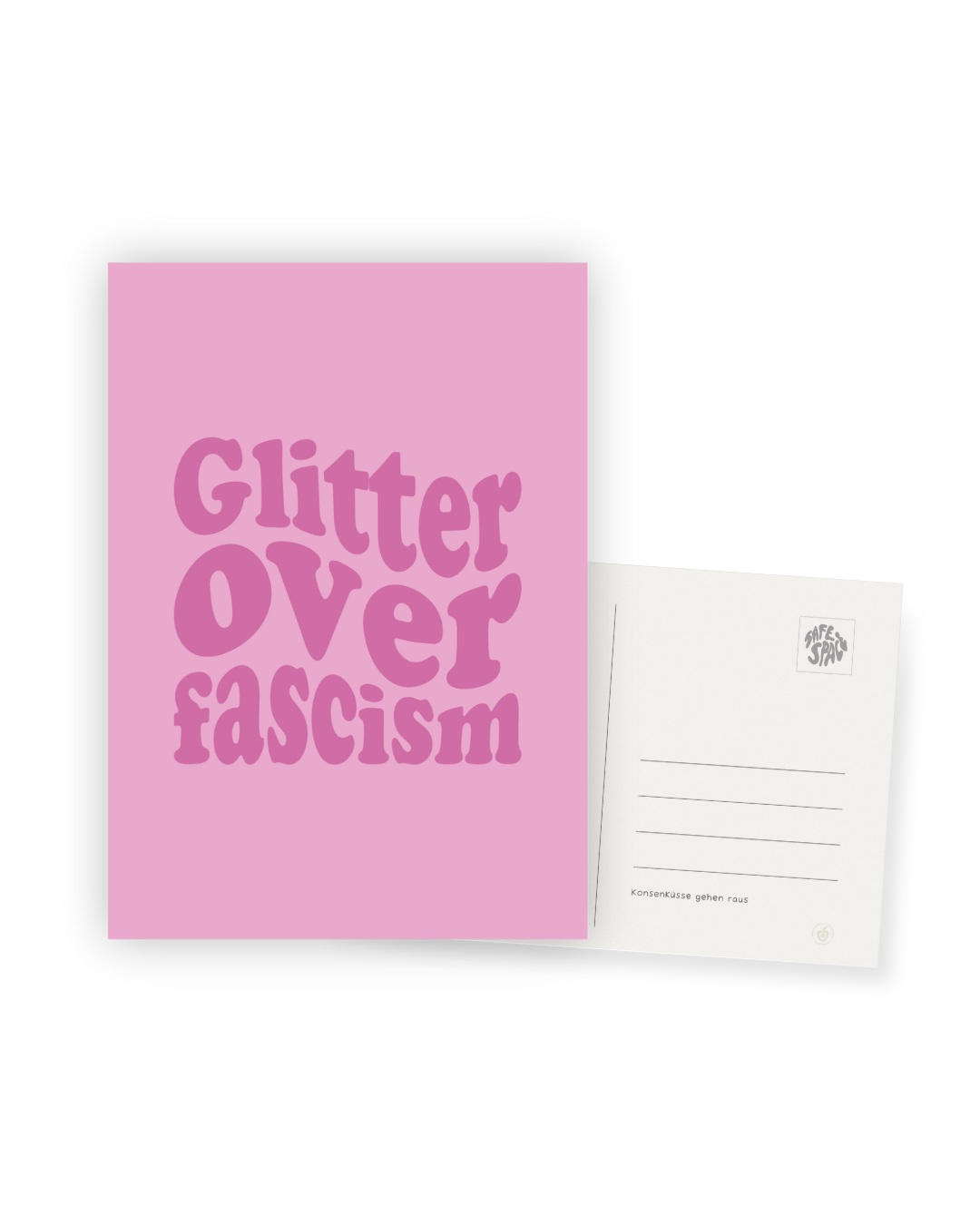 Karte "Glitter over fascism"