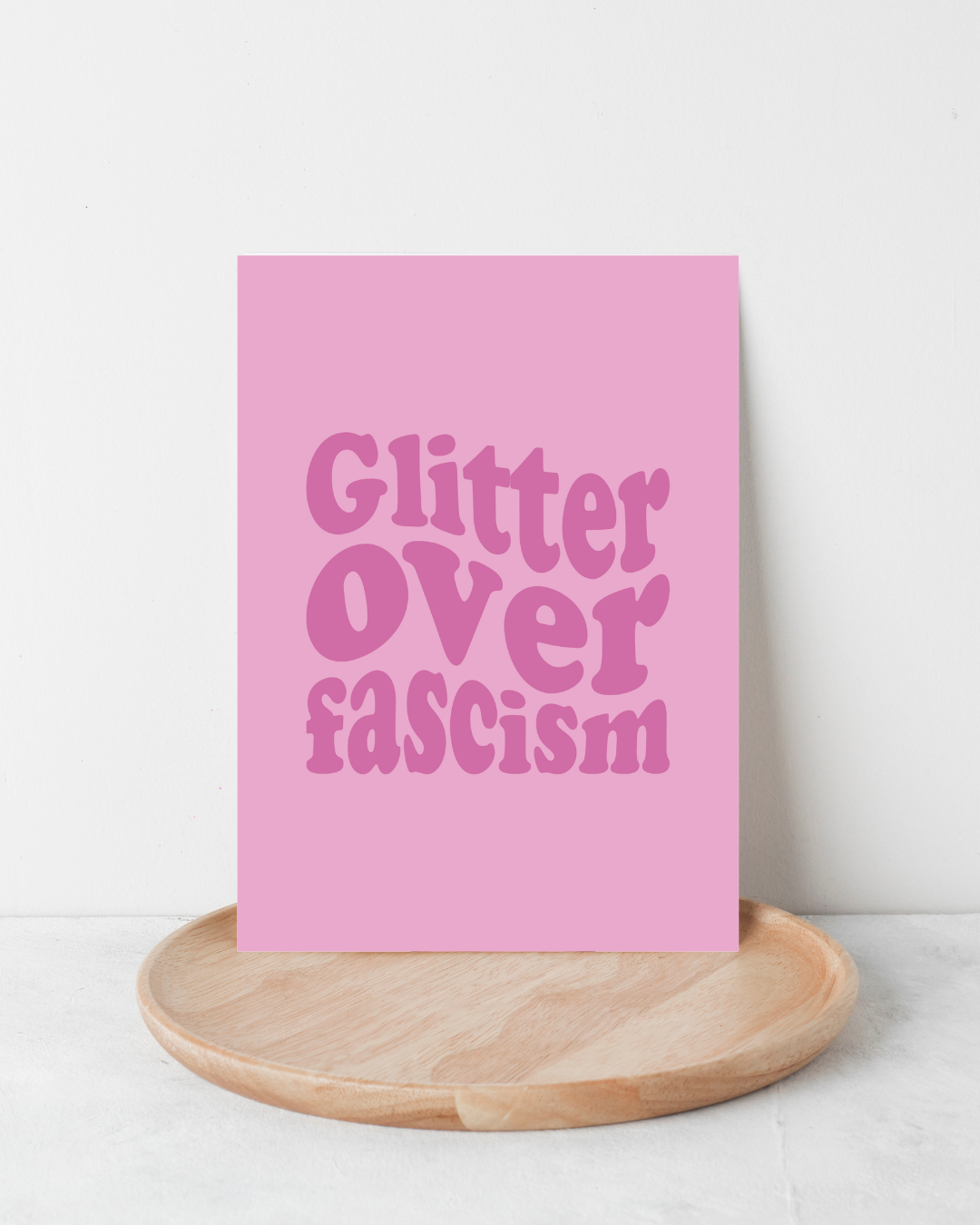 Karte "Glitter over fascism"