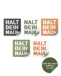 Stickerset "Halt dein Maul"