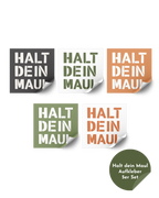 Stickerset "Halt dein Maul"