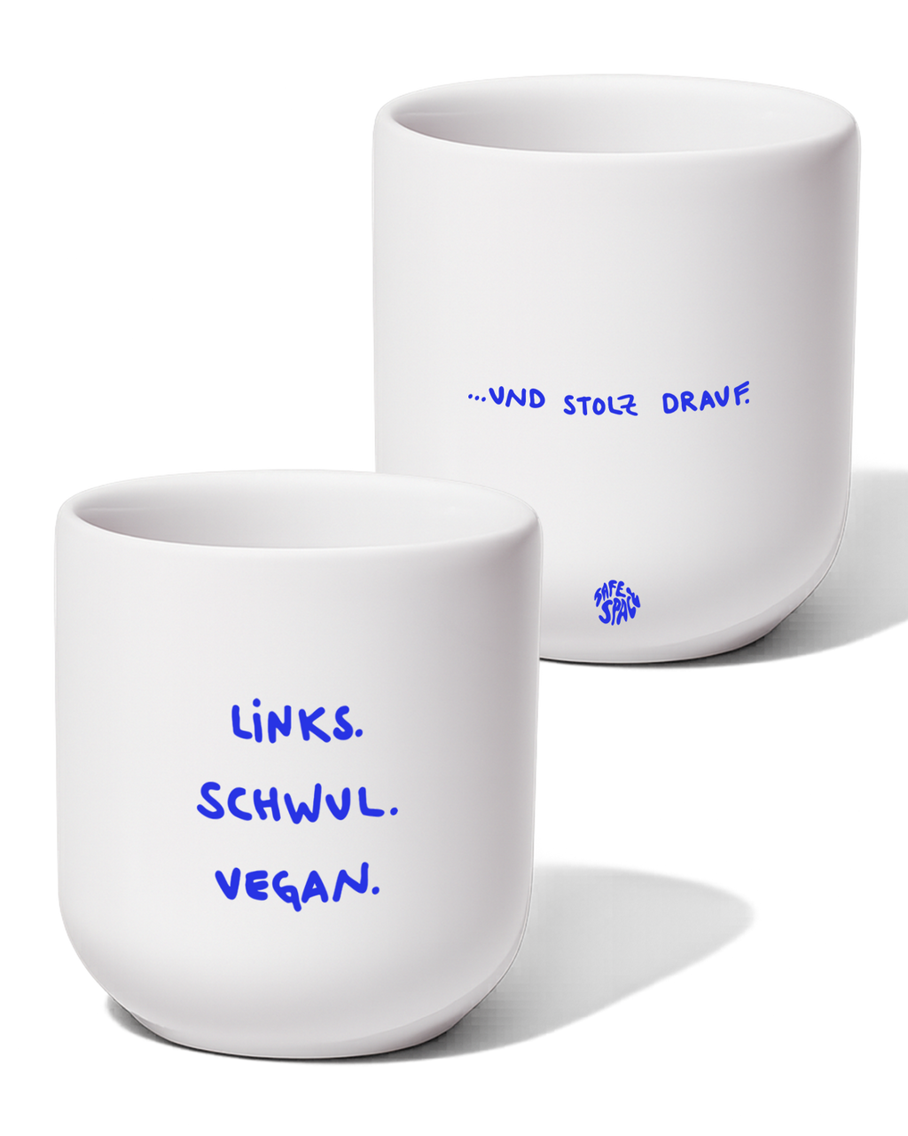 Tasse "Links, Schwul, Vegan und stolz drauf"