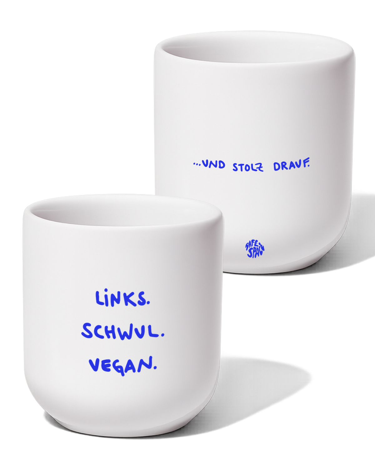 Tasse "Links, Schwul, Vegan und stolz drauf"