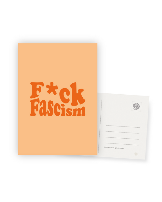 Karte "F*ck Fascism"