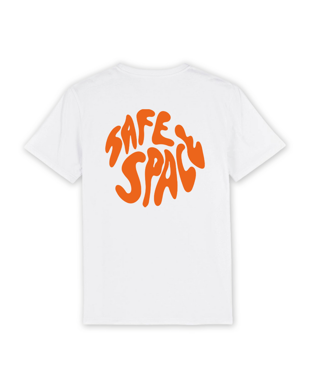 T-Shirt "Mission SafeSpace" white/orange