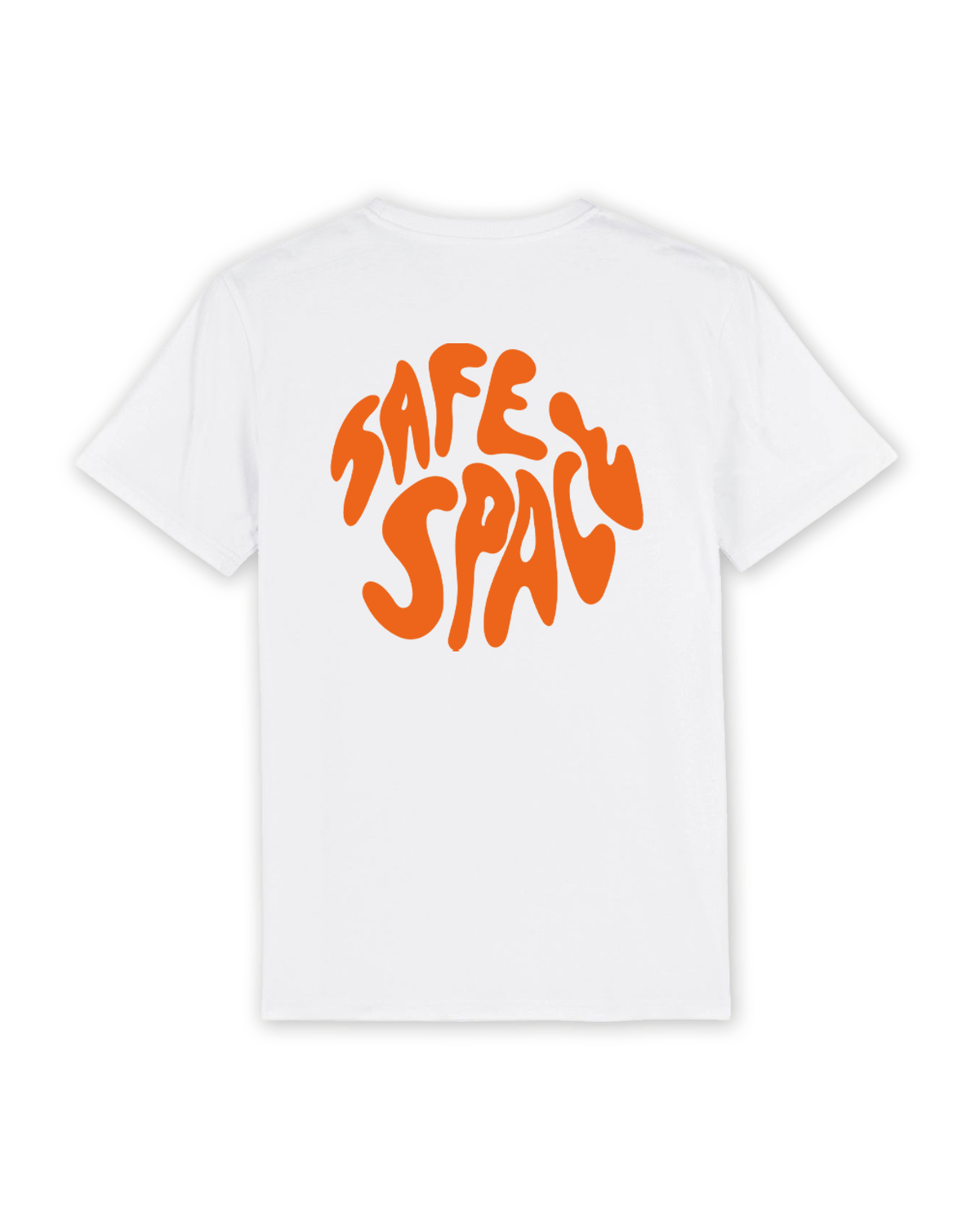 T-Shirt "Mission SafeSpace" white/orange