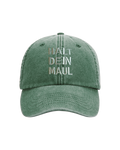 Base Cap "Halt dein Maul" vintage green