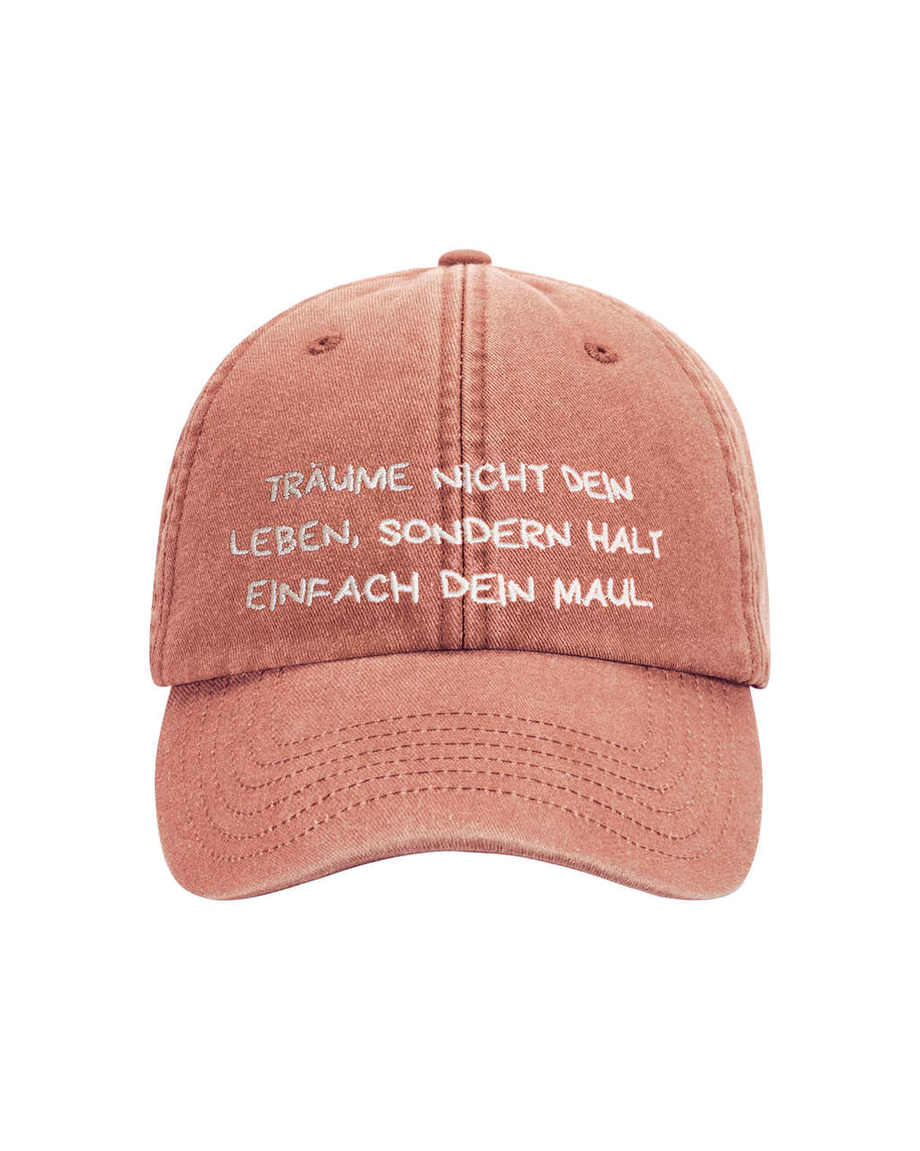 Base Cap "Träume nicht dein Leben" vintage orange
