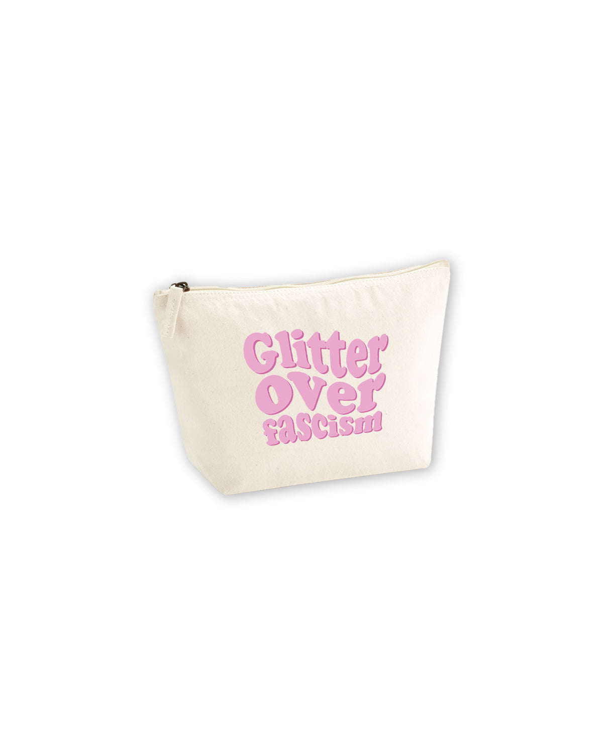 Kosmetiktasche "Glitter over fascism" small