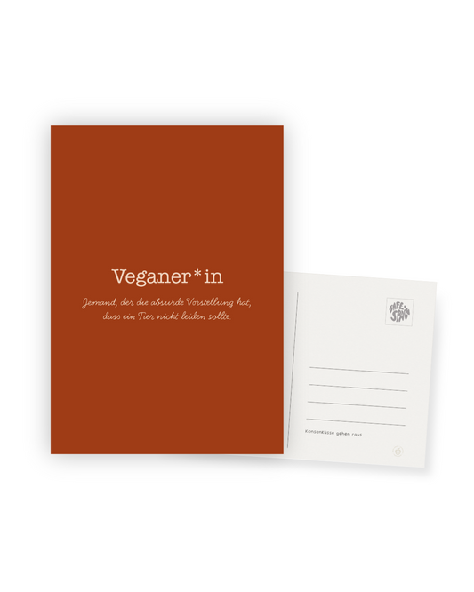 Karte "Veganer*in"