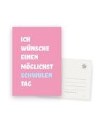 Karte "Ich wünsche einen möglichst schwulen Tag"